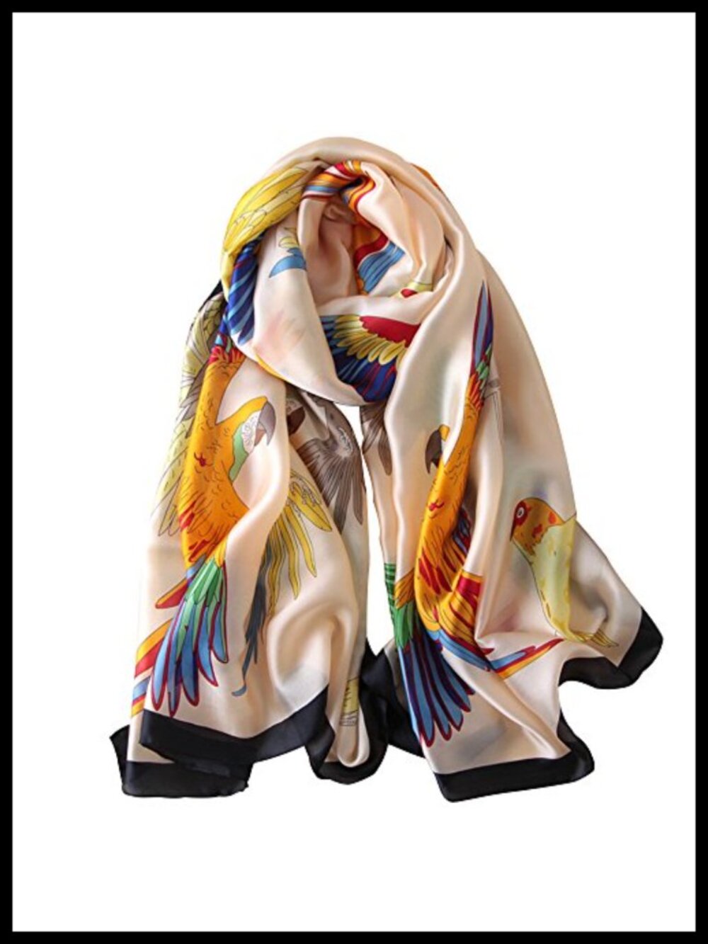 100% Mulberry Silk Satin Scarf Lightweight Long Wrap Shawl